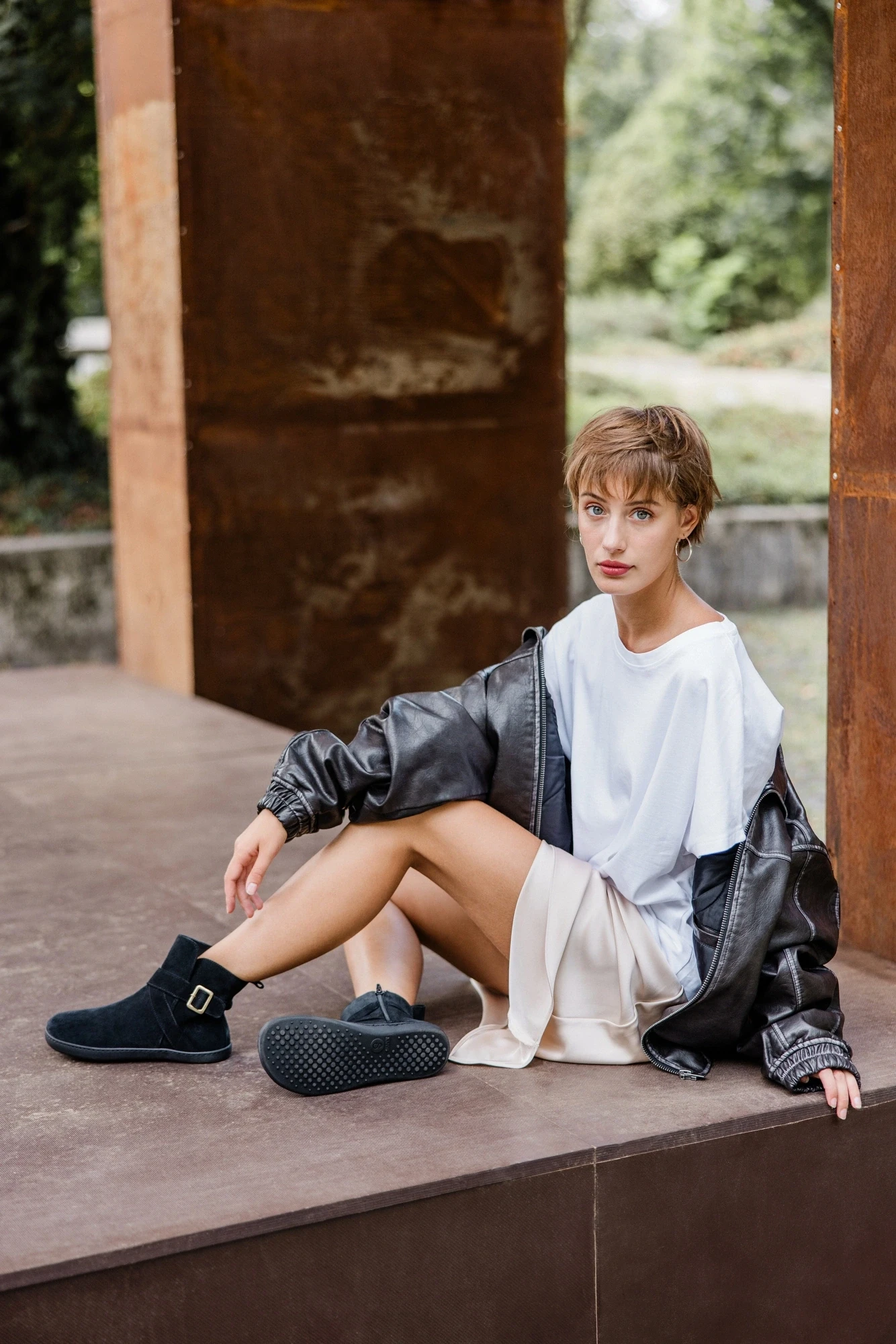 Босоногие ботинки Shapen DIVINE — чёрный (замша), фото 10